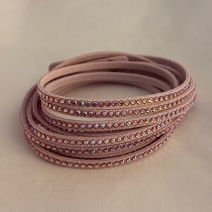Touchstone Crystal by Swarovski TCS light pink multi-strand wrap bracelet - new